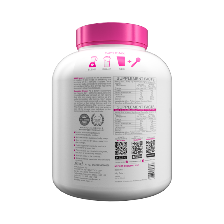 Buy Best ISO PRO Whey Protein Isolate in India Maxn